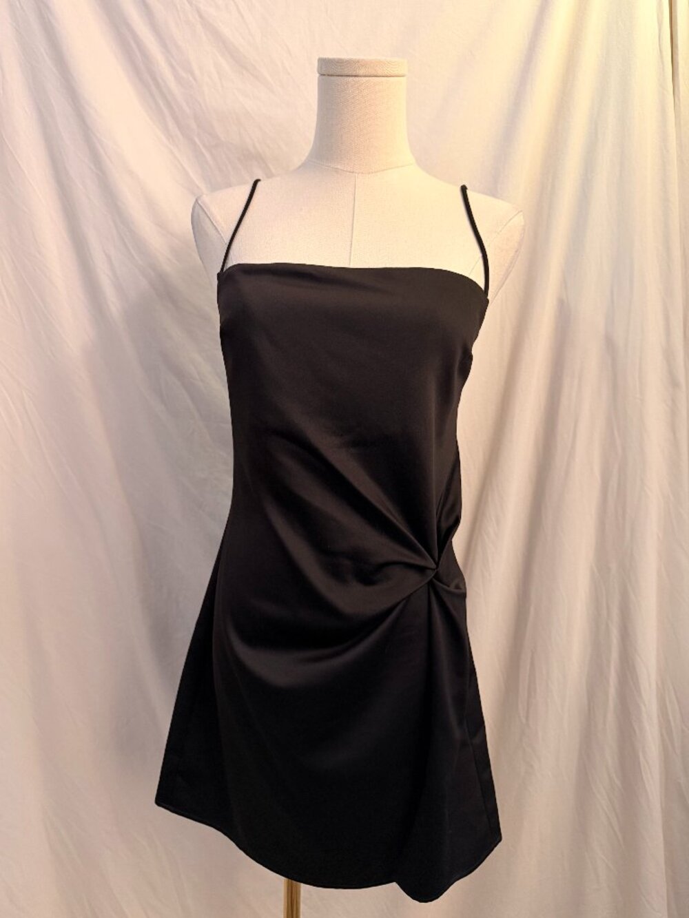 Topshop Black Satin Slip Mini Dress | Date Night Going Out Dress